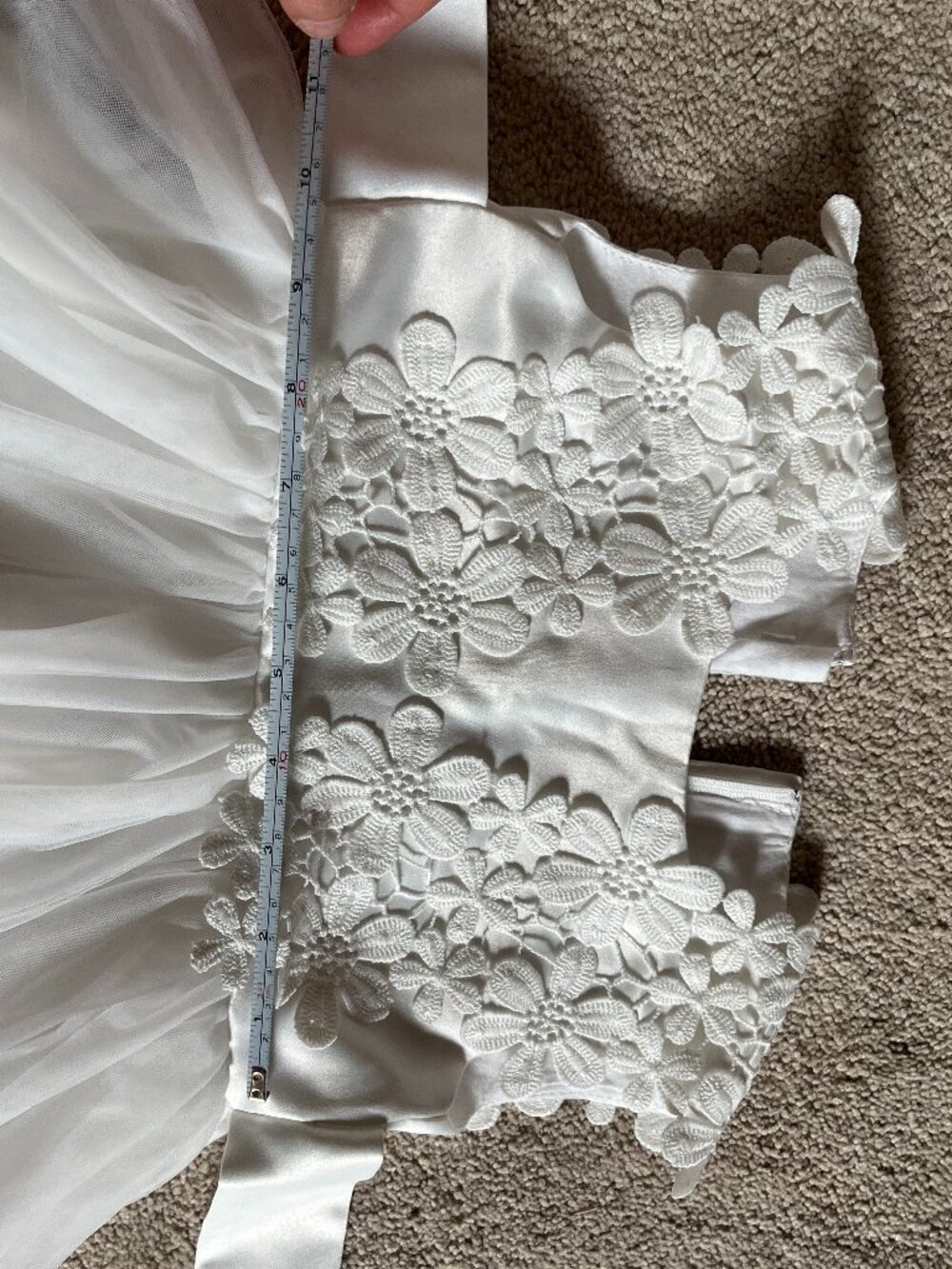 White Lace Tulle Dress  (Size 2T - worn once) - Picture 2 of 7